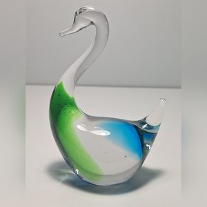2 Swan Chalet Glass Blue-Green